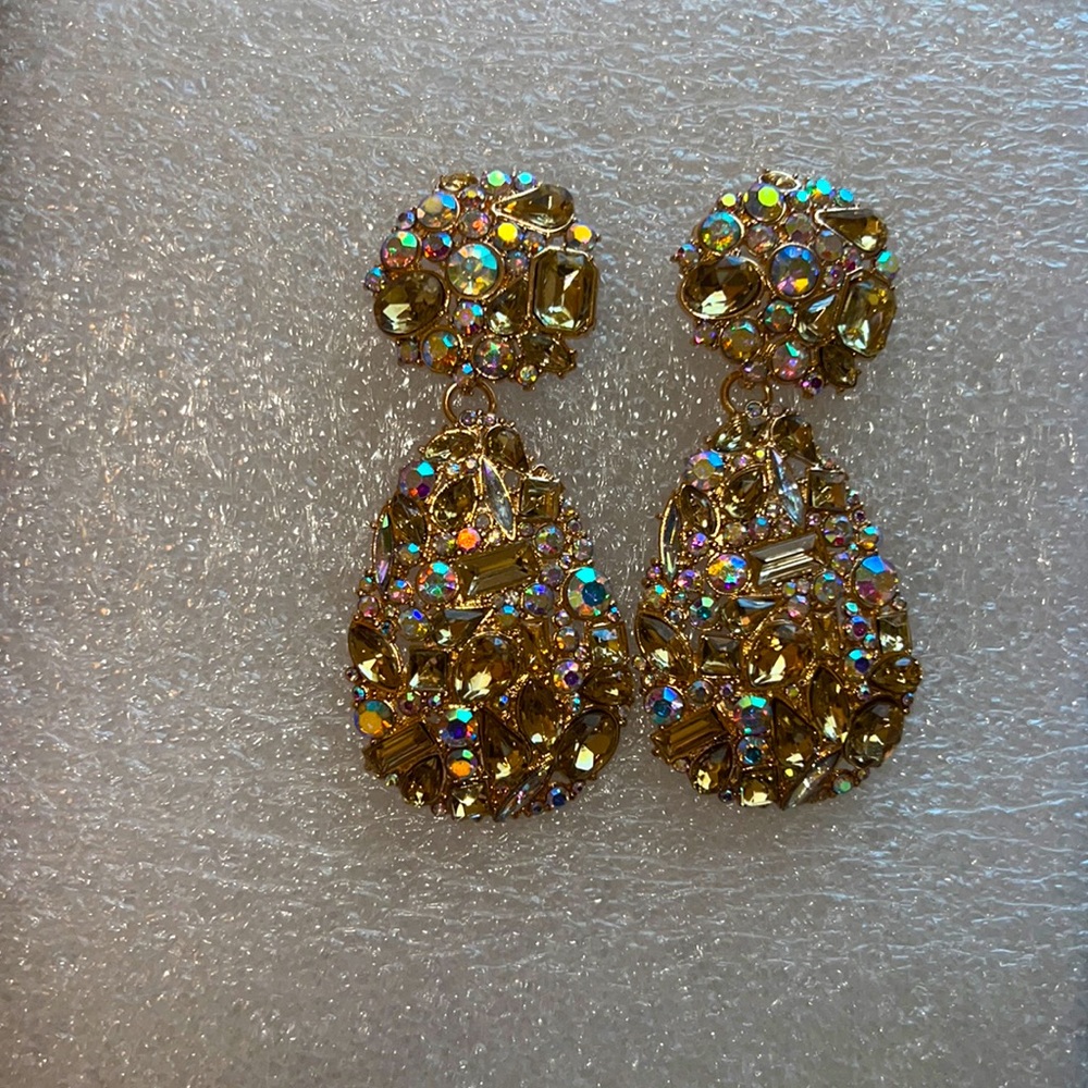 Colorful Crystals Drop Earrings
